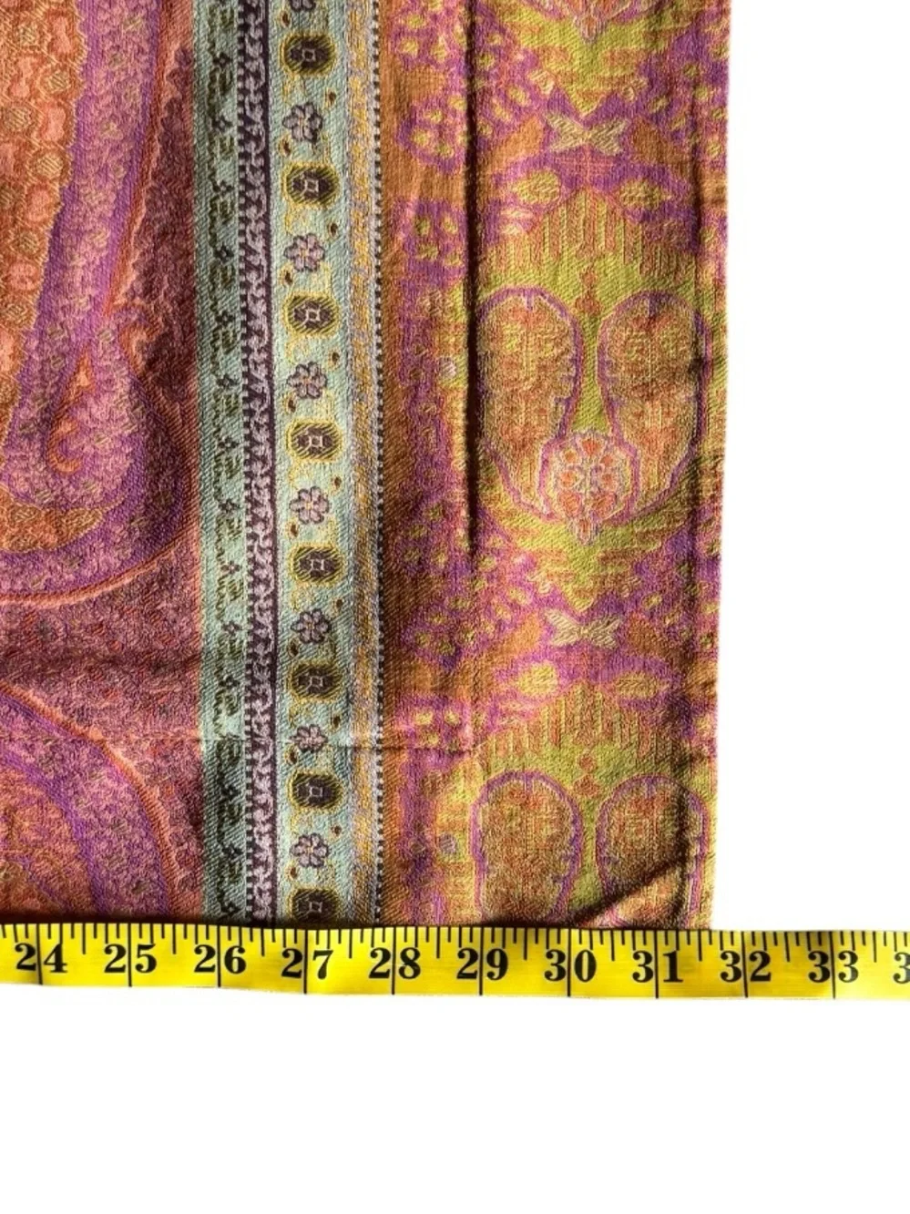 TWO NWOT ANICHINI TAJ PAISLEY Coral/Fuschia JACQUARD PILLOWCASES KING SIZE